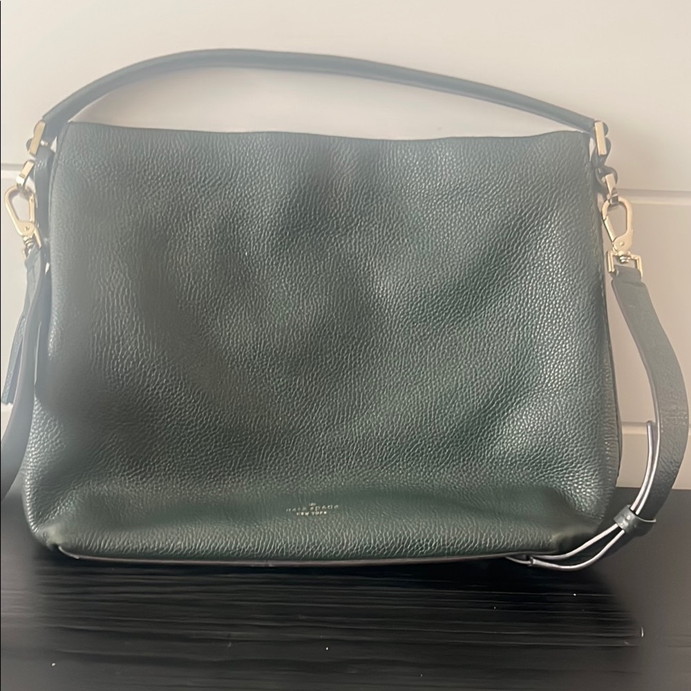 Kate Spade Green Classic Shoulder Bag with Tassel Detail